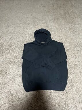 Men's Black Hooded Pullover Sweatshirt